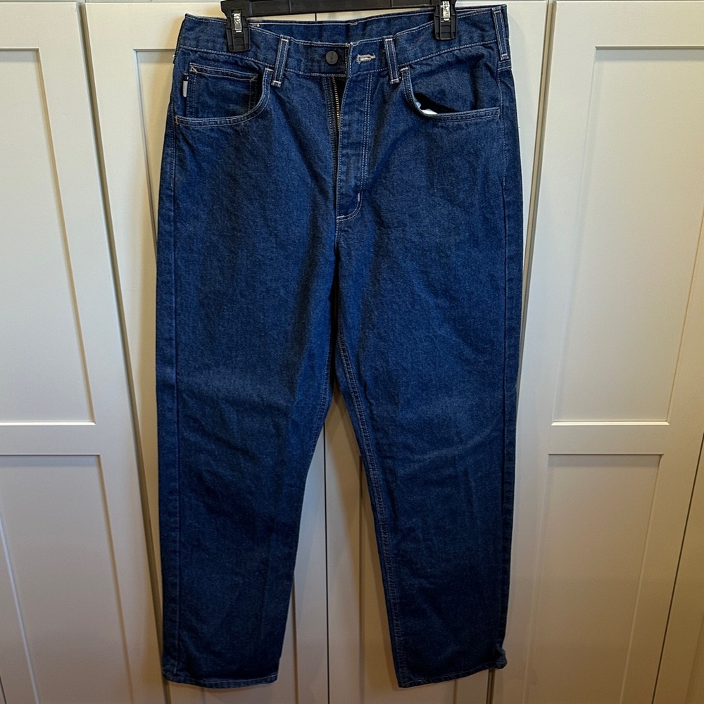 Carhartt Men's FR Relaxed Fit Blue Jeans